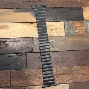 Black stainless steel Apple Watch band